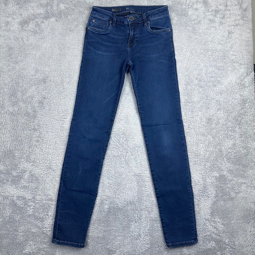 Kut from the Kloth Diana Skinny Jeans Women 4 Dark Blue Mid Rise Stretch Denim